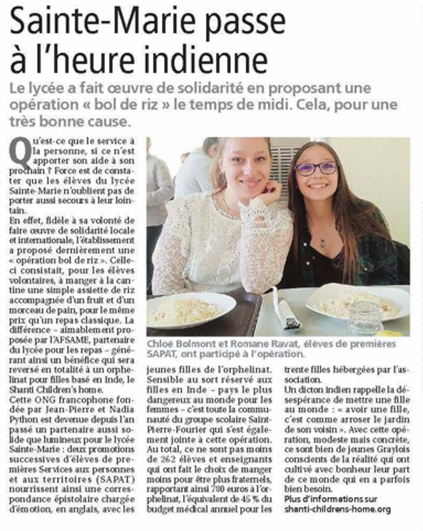 Article Lycee Gray_Benevole